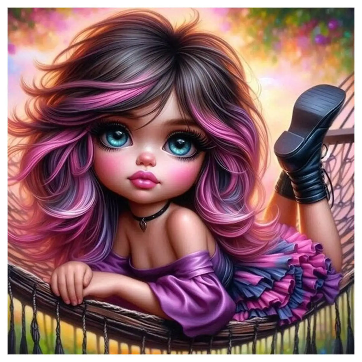 

Cool girl 40X40CM/15.74inch cross stitch Kit diy 11CT/14CT Embroidery embroidered kit crafting supplies