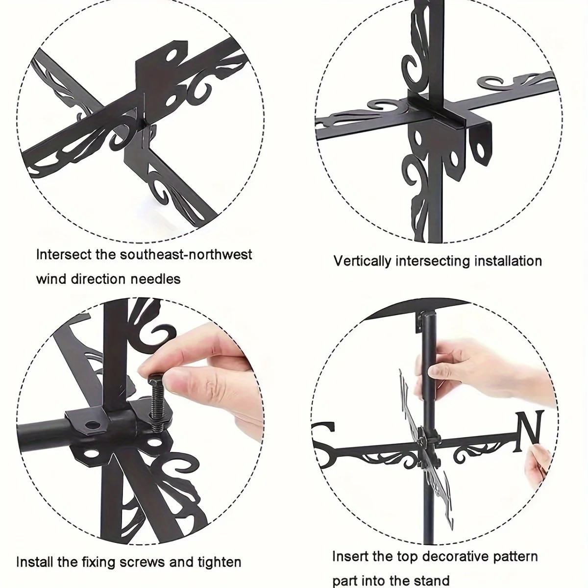 1Set Flying eagle wind vane, rust proof iron, ground insertion decoration, suitable for roofs, gardens, sheds, homes view 6