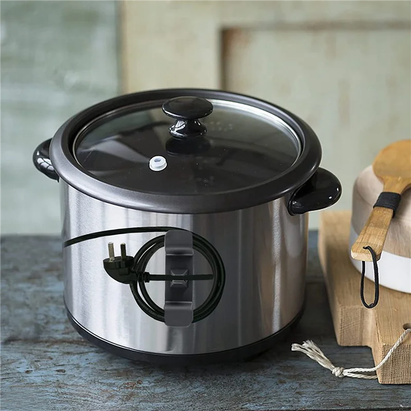 B83B-8 Pack Cord Organizer For Appliances,Cord Wrapper Kitchen Mixer Cable Wrap Wire Storage Attachment Black