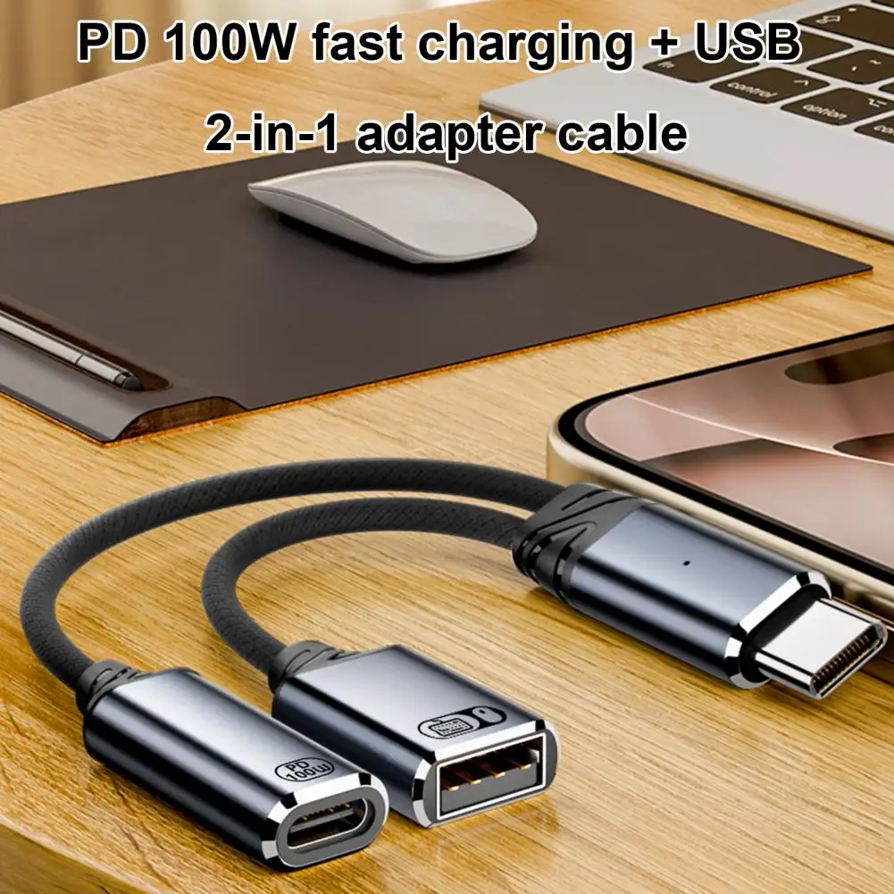 Apple 장치용 고속 충전 케이블 Usb3.0 변환 헤더 노트북용 고속 100w Pd Usb-c Otg 충전 데이터 어댑터 케이블