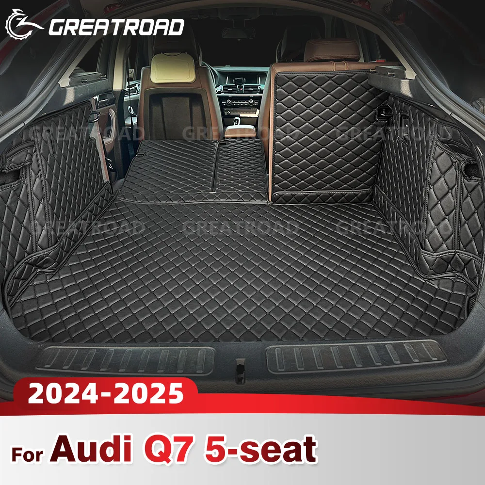 

GREATROAD For Audi Q7 5-seat 2024 2025 Auto Full Coverage Trunk Mat Car Protective Pad Cargo Liner Interior Accessories