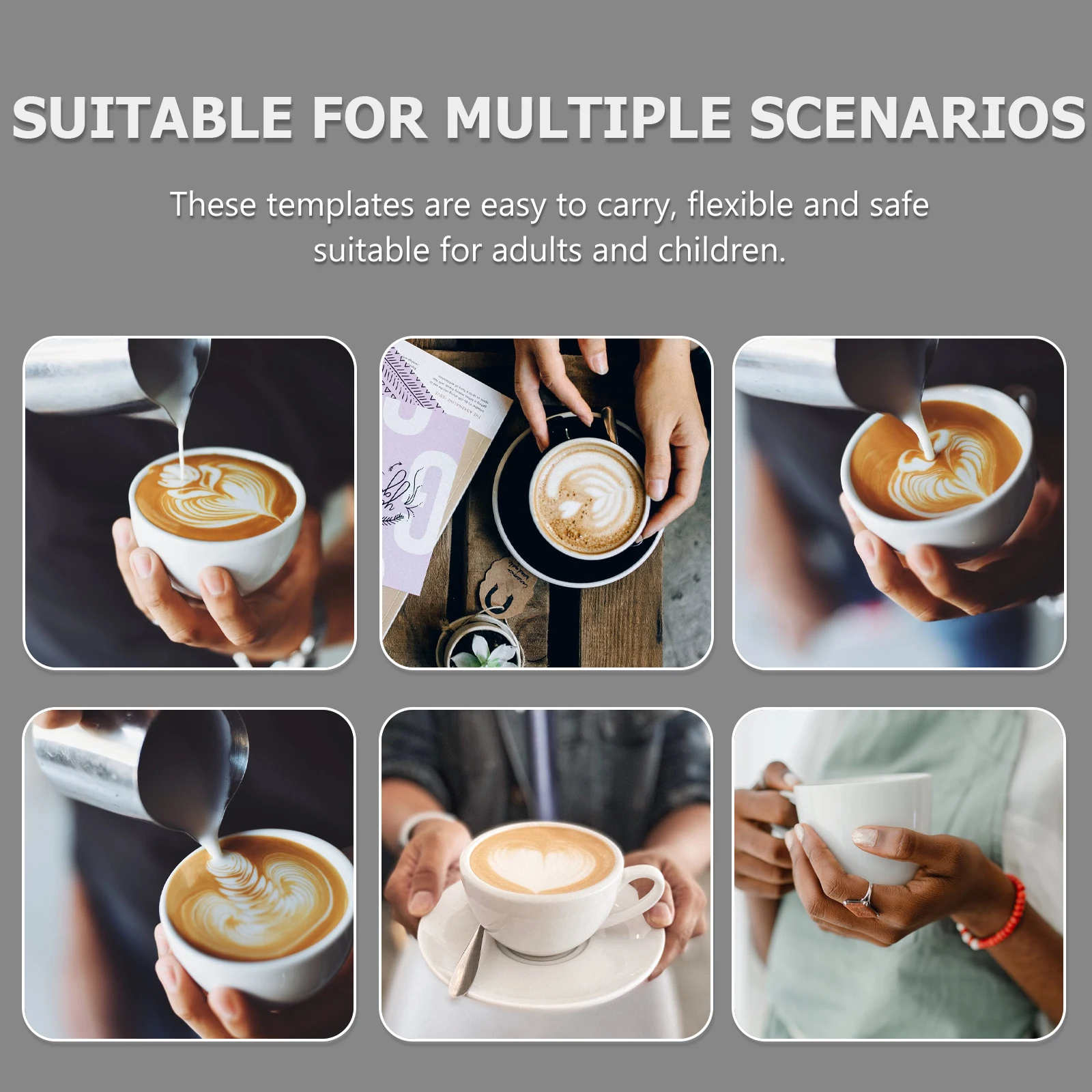 

24Pcs Christmas Cake Stencils Coffee Latte Art Templates Reusable DIY Baking Decoration Cake Decorating Stencils