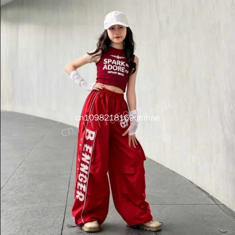 Shiny Sequined Crop Top And Joggers Pants Set Street Dance Outfit Kpop Stage Performance Costume