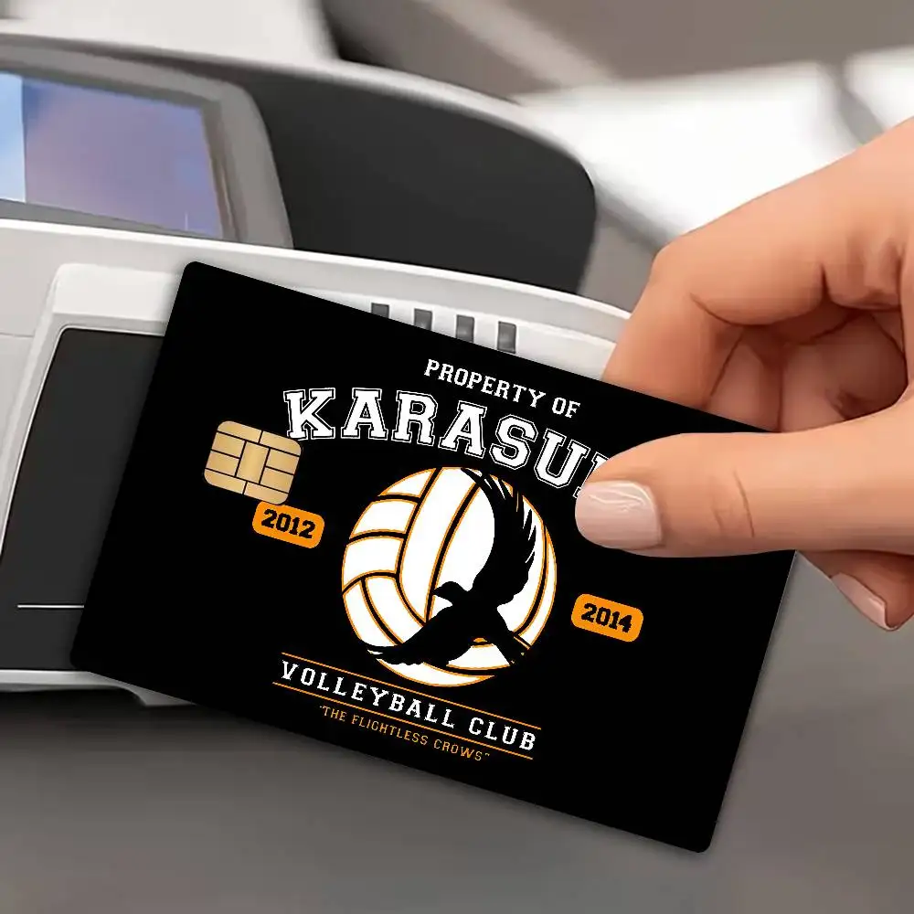 Karasuno Anmie Sticker Film Skin Cover for Credit Card Debit Bank Card Front