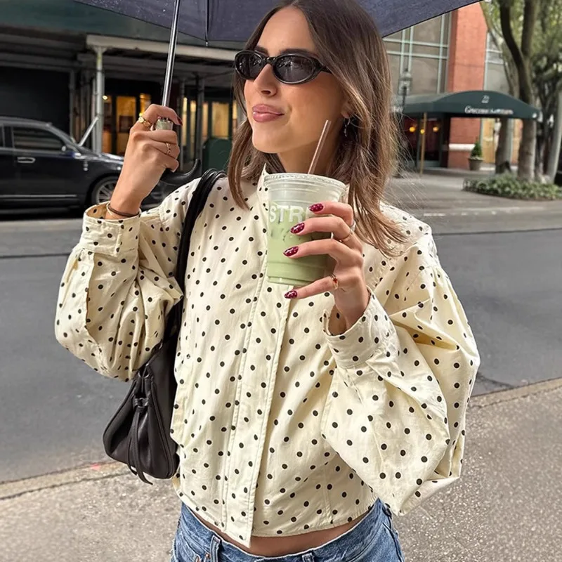 Tops Overcoat Jacket Woman Spring Sweet Sense of Design Wave Point Short New Comfortable Brief Leisure Minority Individuality