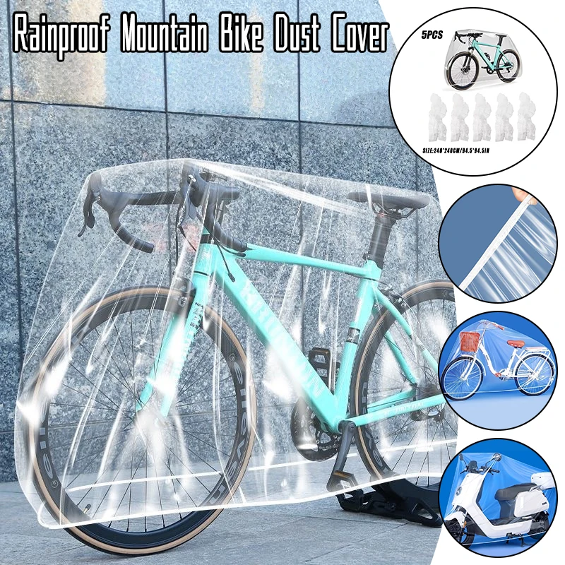 

Heavy-Duty Transparent Waterproof Bike Cover | Universal Dustproof Motorcycle & Bicycle Protector for Outdoor Storage