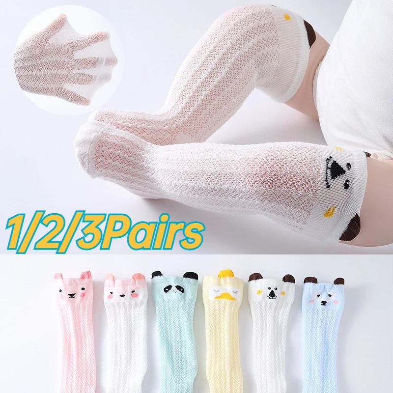 Breathable Mesh Baby Socks Summer Cute Cartoon Animal Soft Cotton Socks Toddler Boy Girl Sock Children's Anti-Mosquito Socks