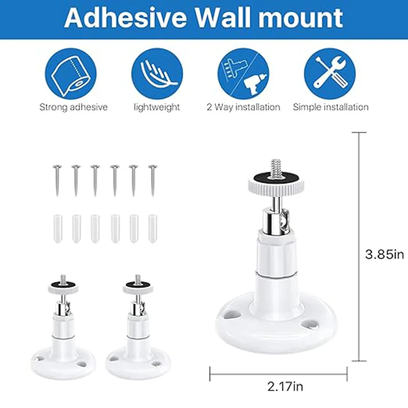 2 Packs-Wall Mount for eufy Security Camera 2C/2C Pro, 2/2 Pro, 3C/S300, 3/S330, eufyCam SoloCam S220/C210