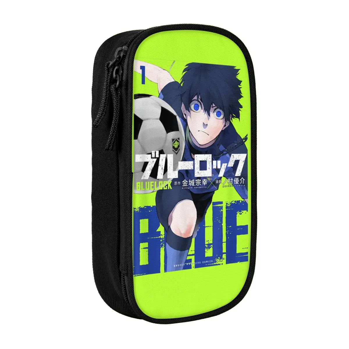 

Blue Lock Japanese Anime Yoichi Isagi Pencil Case School Pencil Cases Double Layer Girls Boys Large Pencil Box School Supplies