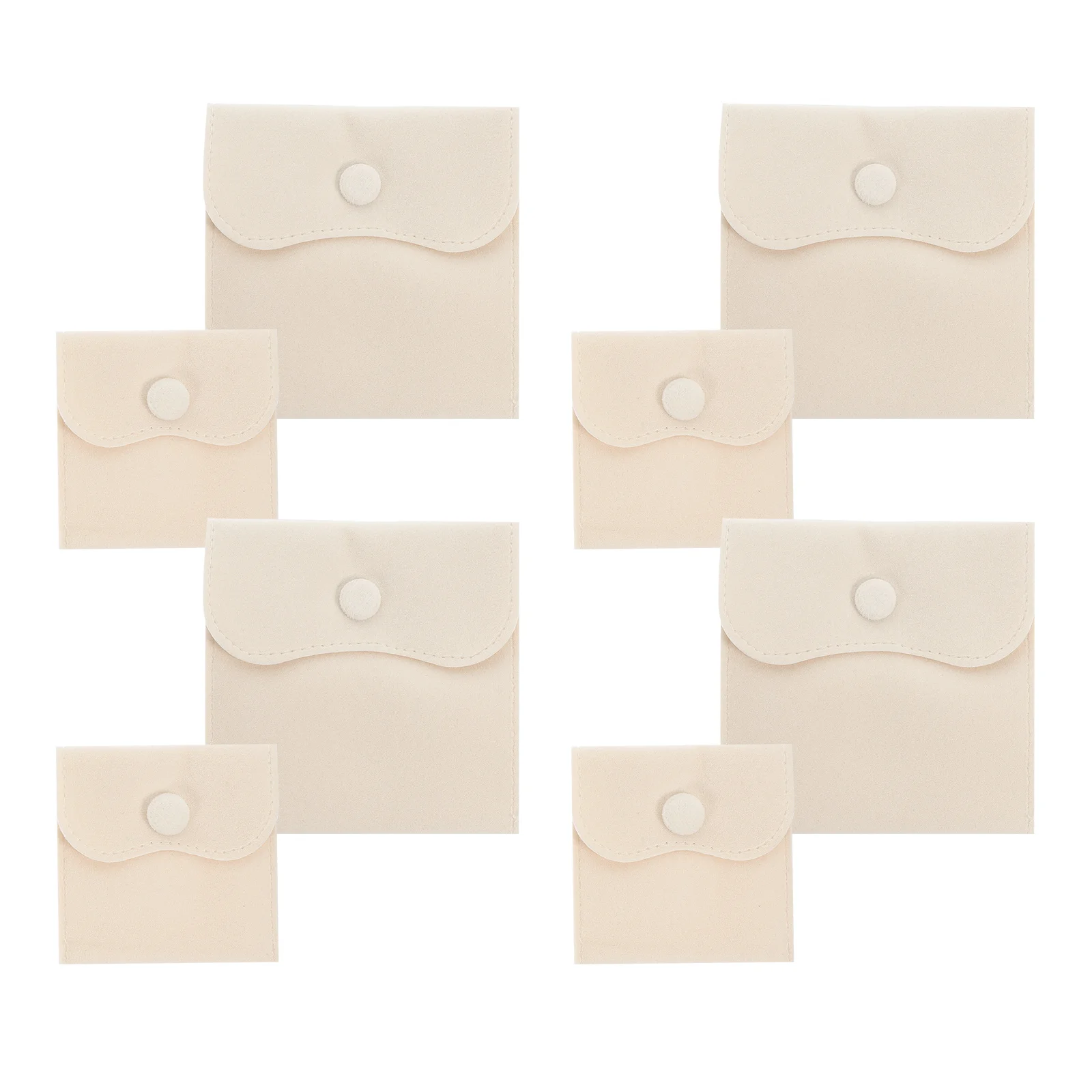 

10Pcs Jewelry Storage Pouches Small Lint Bags Snap Button Organizer Bags for Earrings Necklaces Rings Bracelets Gift