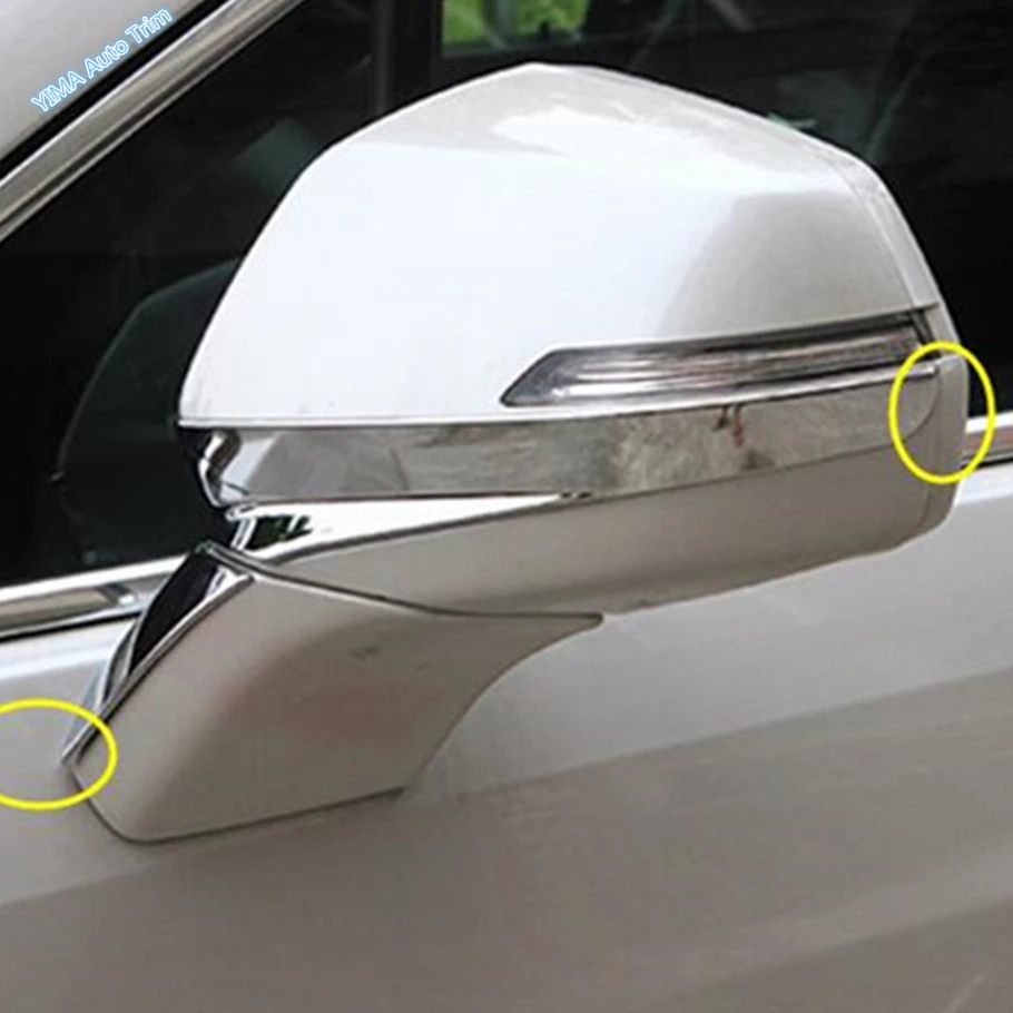 Chrome Car Styling Side Door Rearview Mirror Decor Stripes Sticker Cover Trim For Cadillac XT5 2016 - 2022 Exterior Accessories