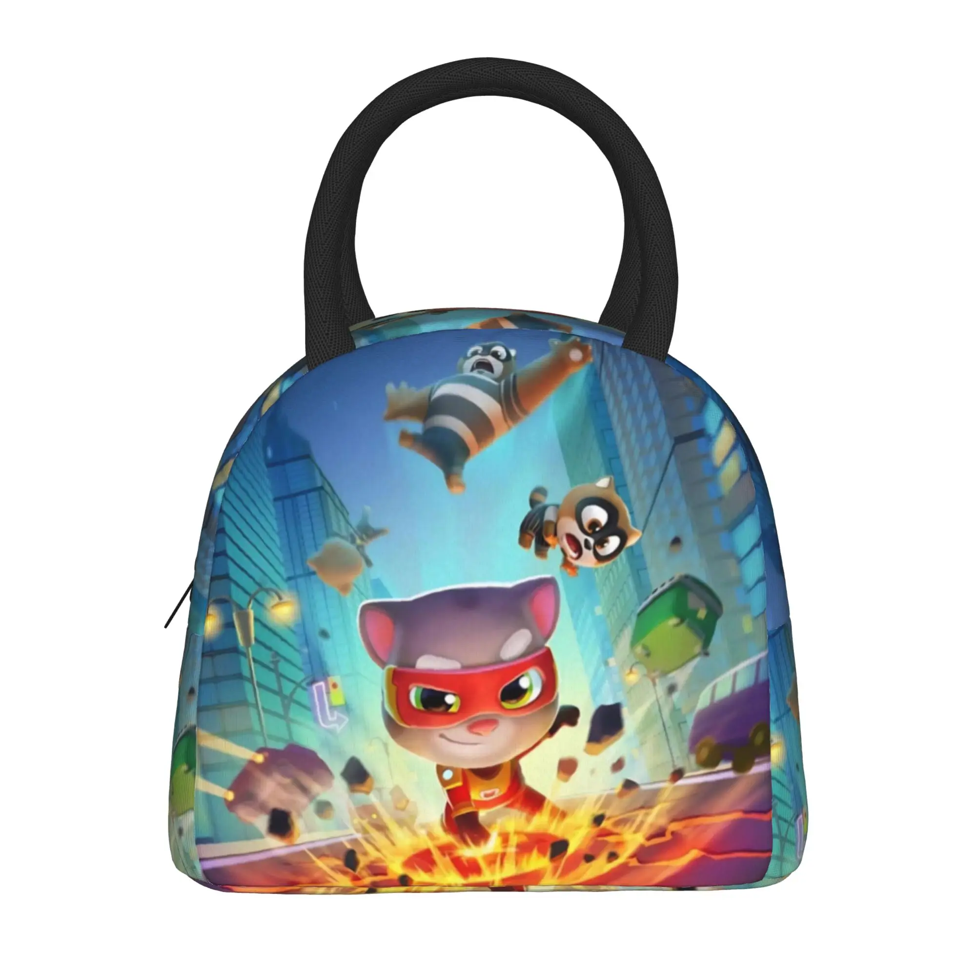 T-Talking T-Tom And F-Friends Insulated Lunch Bags for Men Women  Food Container Bags Leakproof Cooler Thermal Bento Box