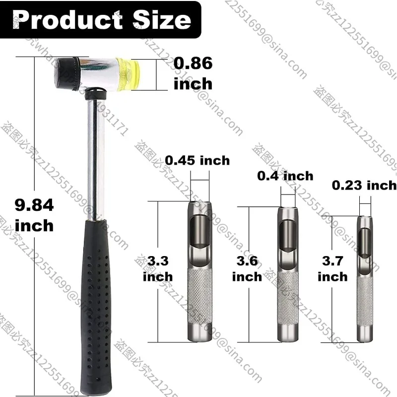 For Manual Eyelet Punch Machine, Hole Punch Tool Kit with Grommet Mould Hand Press Installation Tools