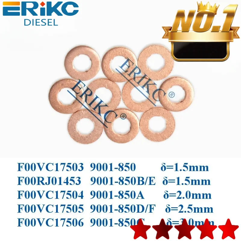 F00VC17504 F00VC17505 F00VC17506 F00VC17502 F00VC17503 Copper Washers Shims 9001-850C for BOSCH Delphi Injector