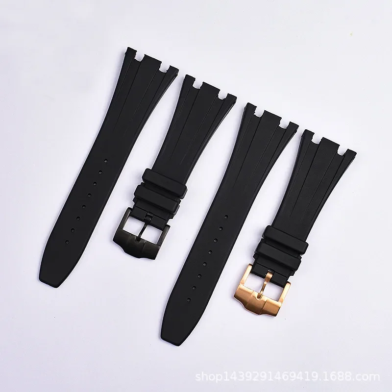 For AP15703 15710 26703 Royal Oak Offshore High Quality  rubber strap 28mm Men\'s Black Bracelet Folding Buckle with Tools