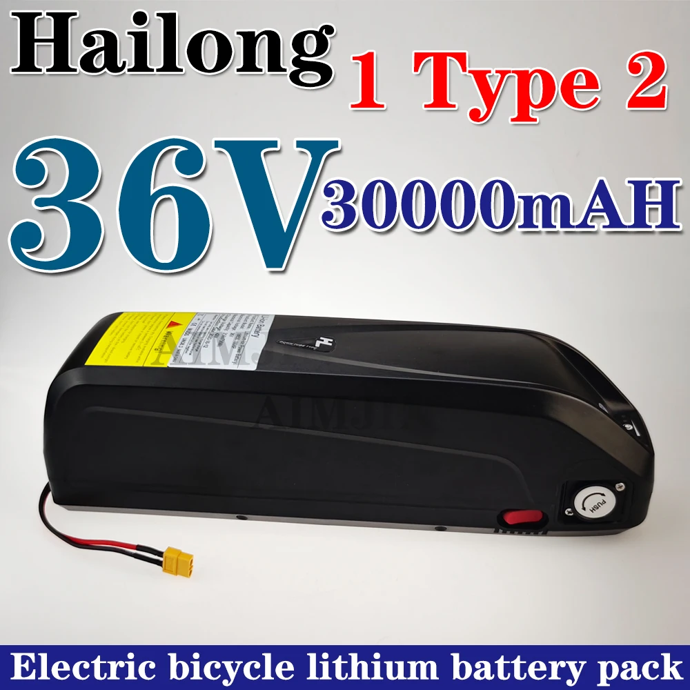 Hailong EBike Battery 36V 30Ah Mountain Bicycle 18650 Electric Bateria Pack for Bafang 1000W 750W 500W 250W