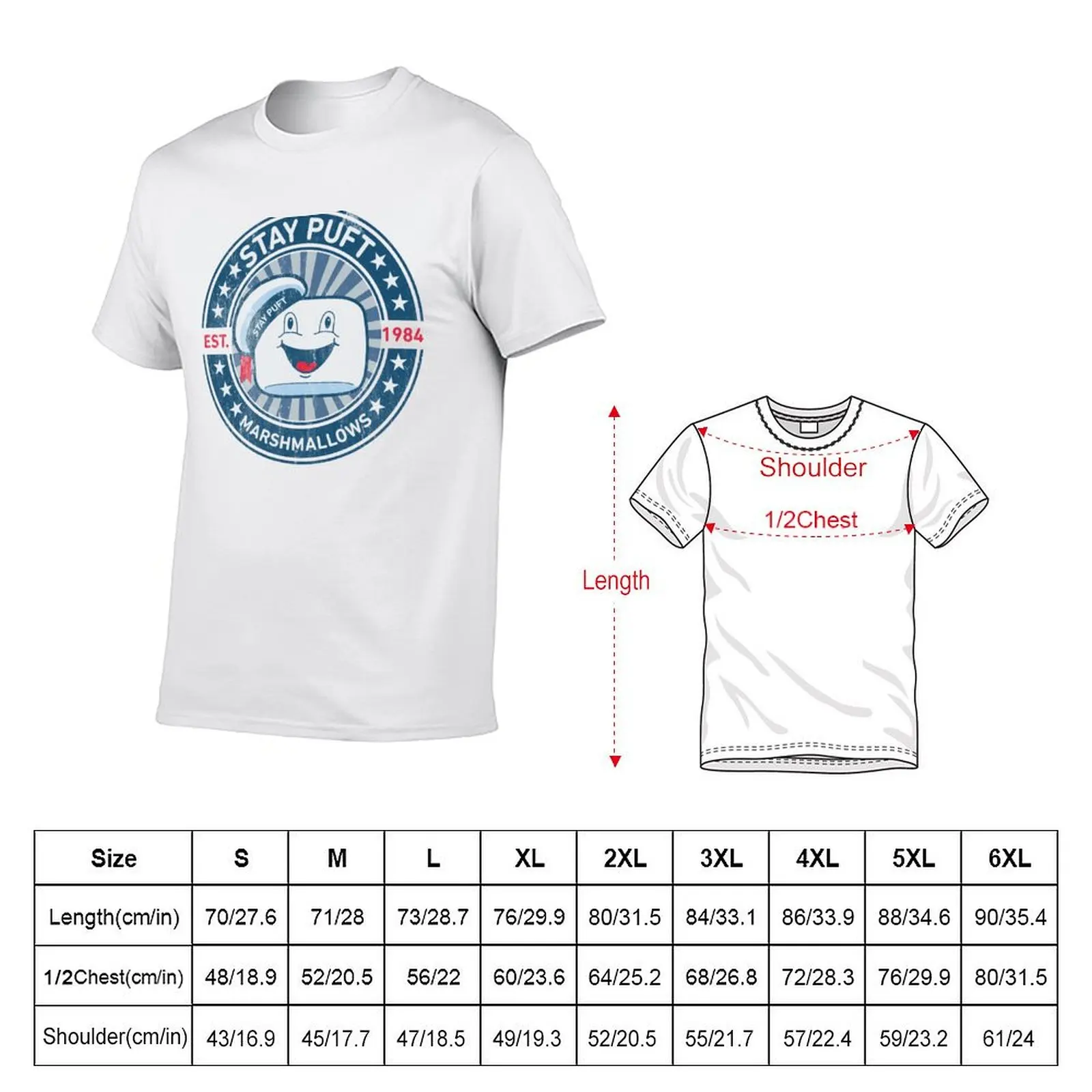 Stay Puft Marshmallows T-Shirt anime shirt Funny t-shirt mens t shirts