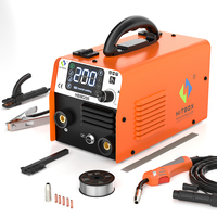 HITBOX Non Gas Semi-automatic Welding Machine 3 in 1 MIG/LIFT TIG/MMA Inverter Welder Synergy Tool For Gasless Soldering HBM200