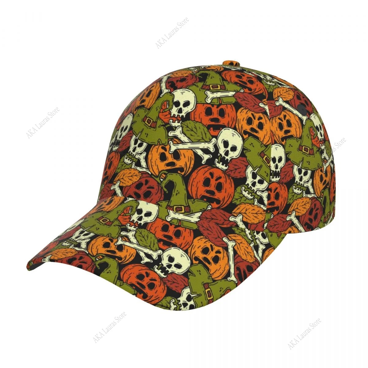 

Hand Drawn Halloween Women and Men DIY Print Text Design Cap Summer Sun Hat Unisex Wholesale