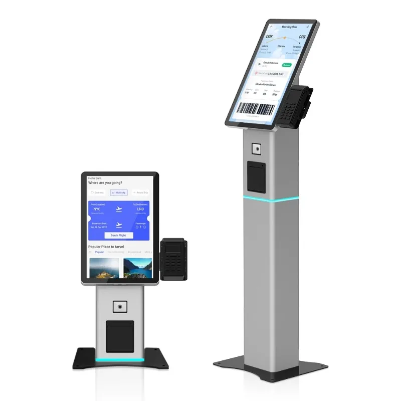 

21.5" Touch Screen Indoor Self-Service Terminal for Mall Floor-Standing Bill Payment & Food Order with SDK Function
