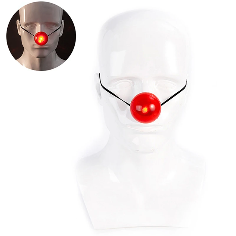 1PC Red Glowing Clown Nose Cosplay Props Party Stage Performance Prop Festival Make Up Sponge Clown Nose Decorat