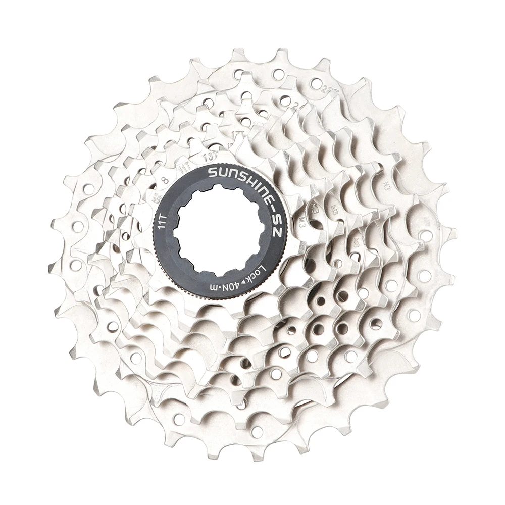 SUNSHINE Road Bicycle Freewheel 8/9/10/11 Speed Steel HG Racing Folding Bike Cassette Flywheel 11-25/28/32/34/36T Sprocket