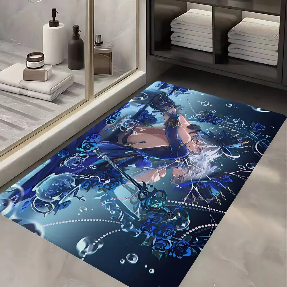 

Коврик для ванной Game F-furina в скандинавском стиле, придверный коврик для дома, коврик для ванной/туалета, приветственный коврик для спальни