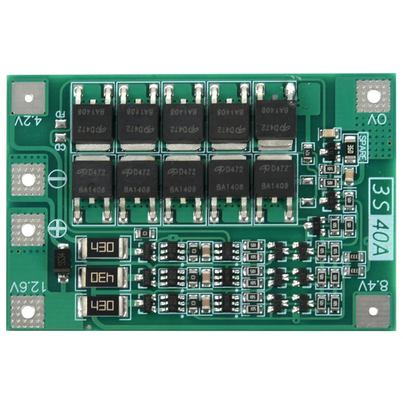 3S 40A do wkrętarki 12V Li-Ion 18650 Bms Pcm Płytka zabezpieczająca akumulator Bms Pcm z modułem akumulatora Balance Liion