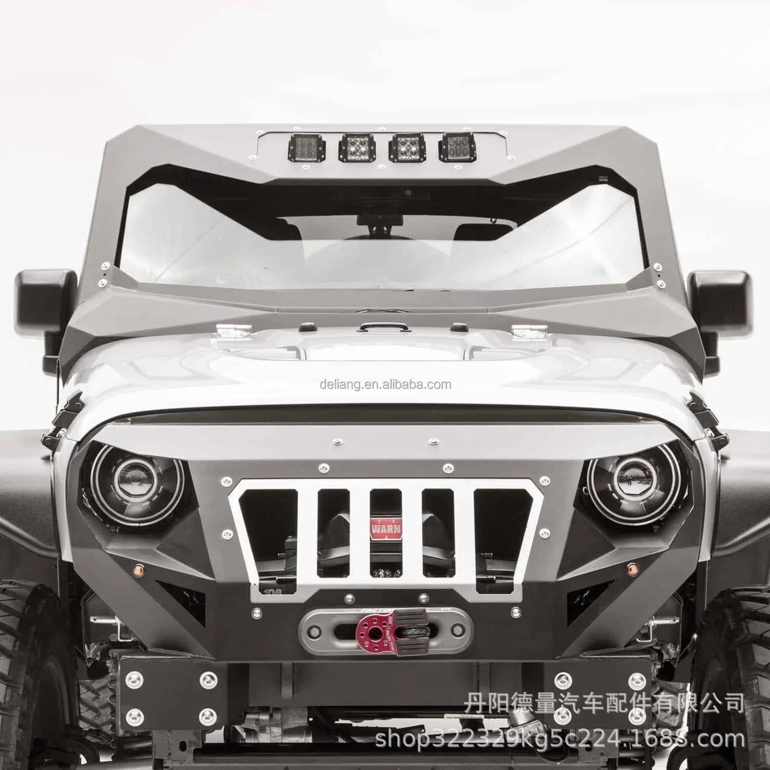 

Cross-border suitable for 07-17JEEP Wrangler front block, modified armored windshield JK Wrangler front bar