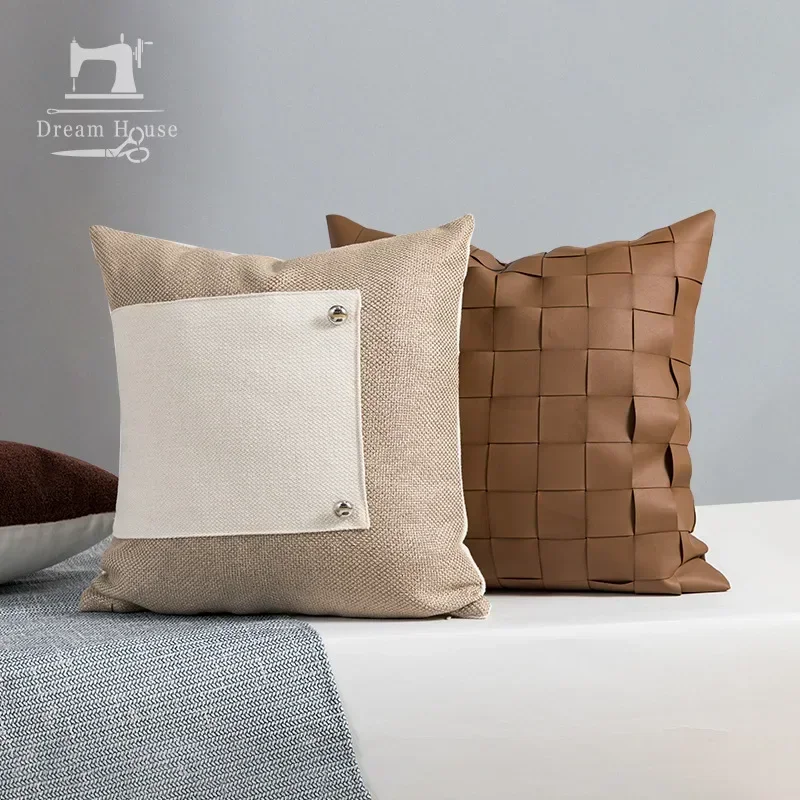 Coffee Style Pillowcase, Hotel Homestay Furniture Factory Sofa Cushion, Designer Square Pillow