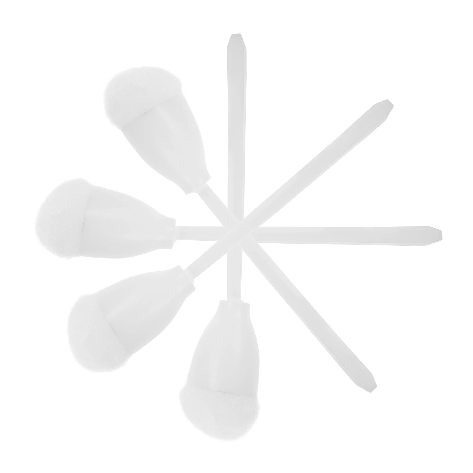 

4pcs Toilet Brush Smooth Ergonomic Handle White Color Bathroom Cleaning Tool Modern Design Long Handle Tub Scrubber