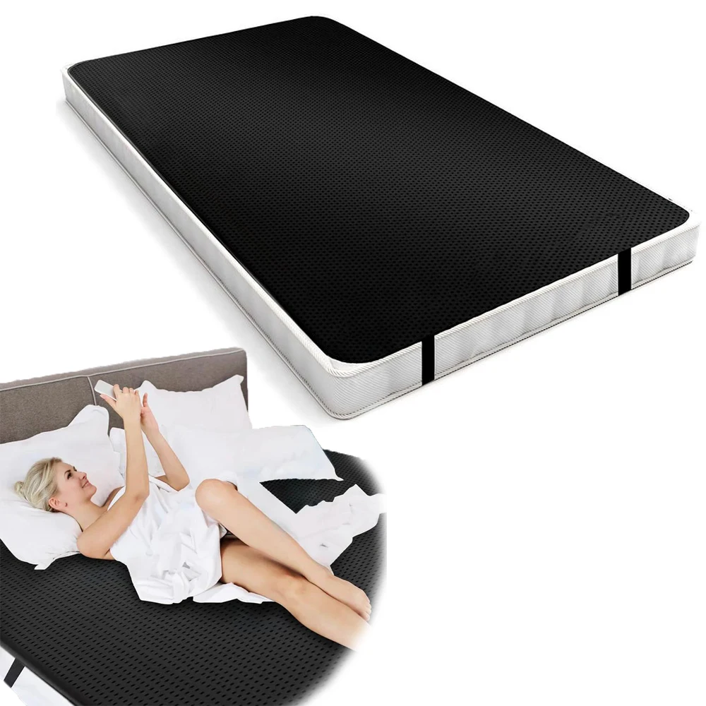 137X198CM Grounding Leather Mat for Sleep & Stress Relief Conductive Earthing Pad for Bed Desk Floor Better Sleep Reduce Stress
