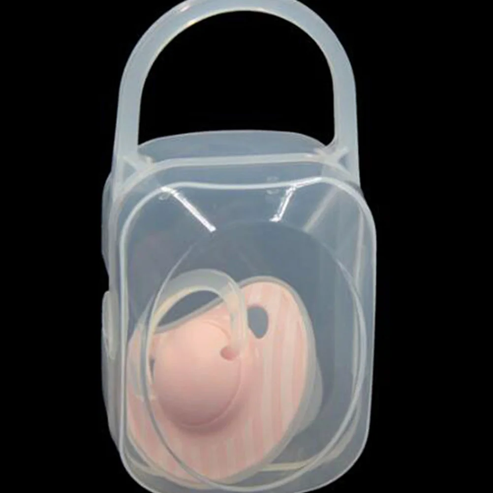 

12Pcs Portable Pacifier Case Clear Baby Storage Box Travel Pacifier Carrier Reusable Plastic Organizer Soother Case