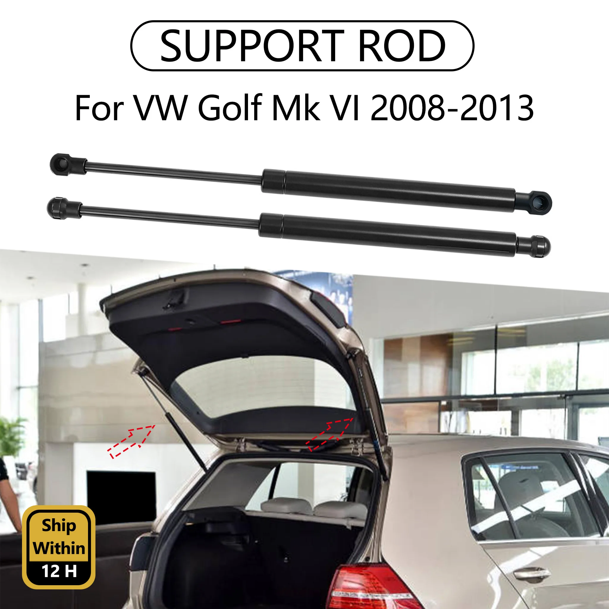 

2pcs Trunk Tailgate Lift Struts Boot Gas Spring Shock Support Car Accessories For VW Golf Mk VI 2008 2009 2010 2011 2012 2013