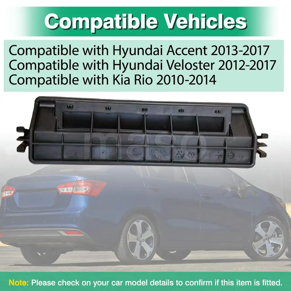 

Air Filter Cover For Hyundai Accent Veloster 2013 2014 2015 2016 2017 Kia Rio 2010 2011 2012 2013 2014 97129-1R000 971291R000