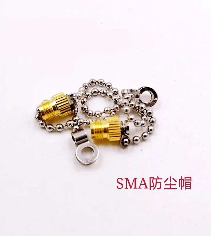 1pcs SMA dust cap plug with male and female threads, chain connector, coaxial connector, RF connector