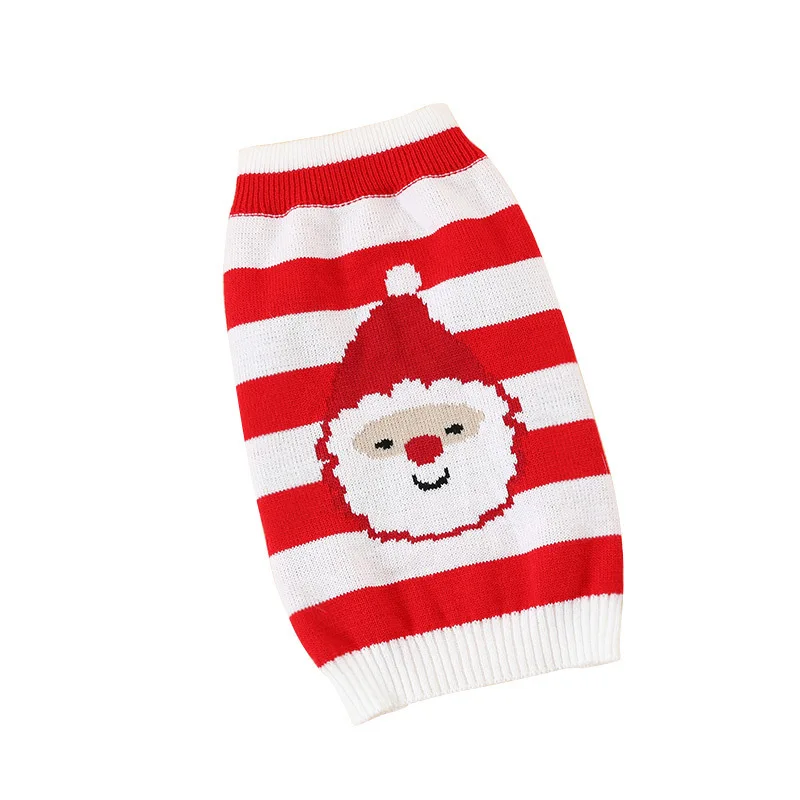 Pet Cat Clothing Halloween Dog Clothing Autumn and Winter Knitted High Collar Christmas Sweater Clothing