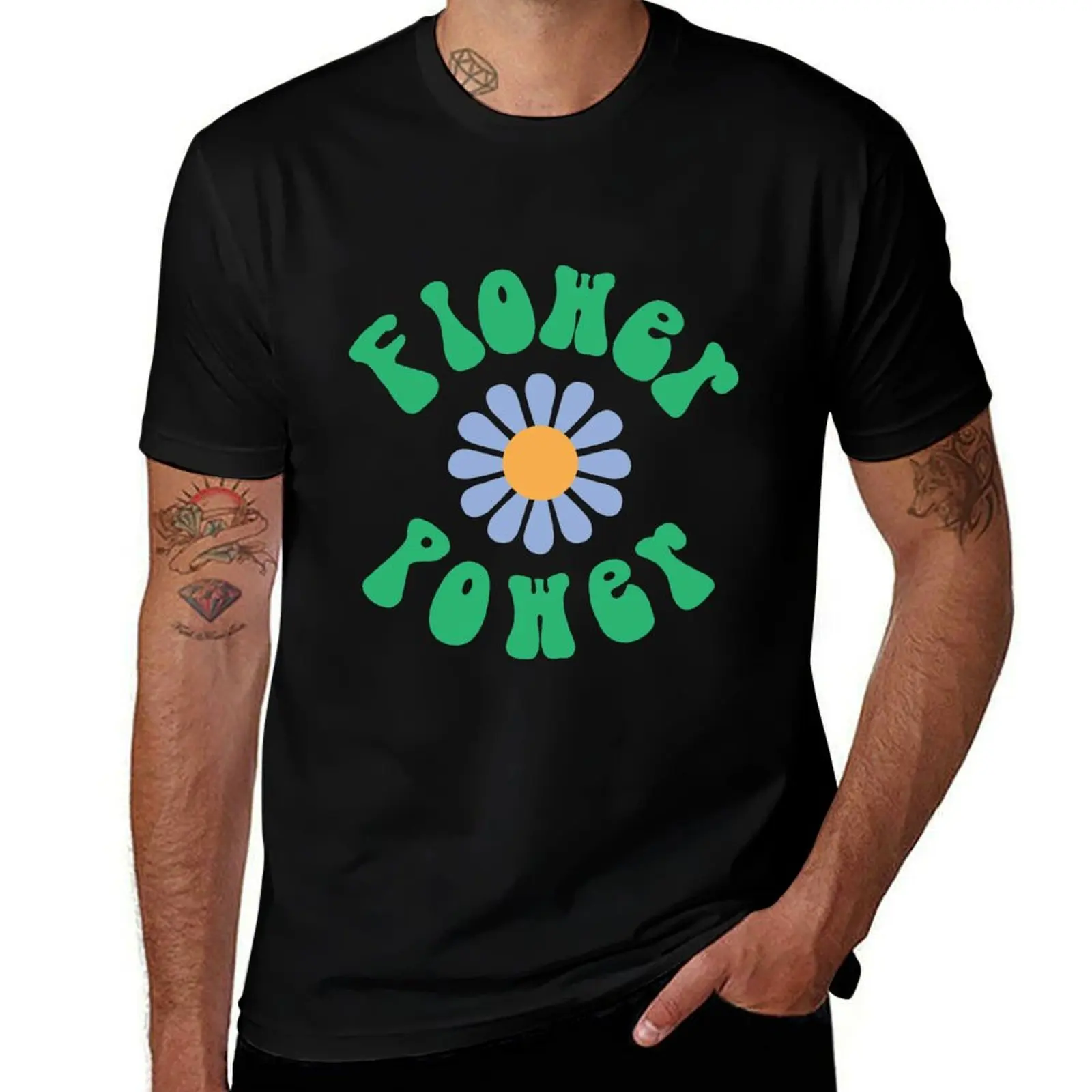 

Flower Power T-Shirt cotton tshirt 100% men t shirt cotton 100% T-Shirt