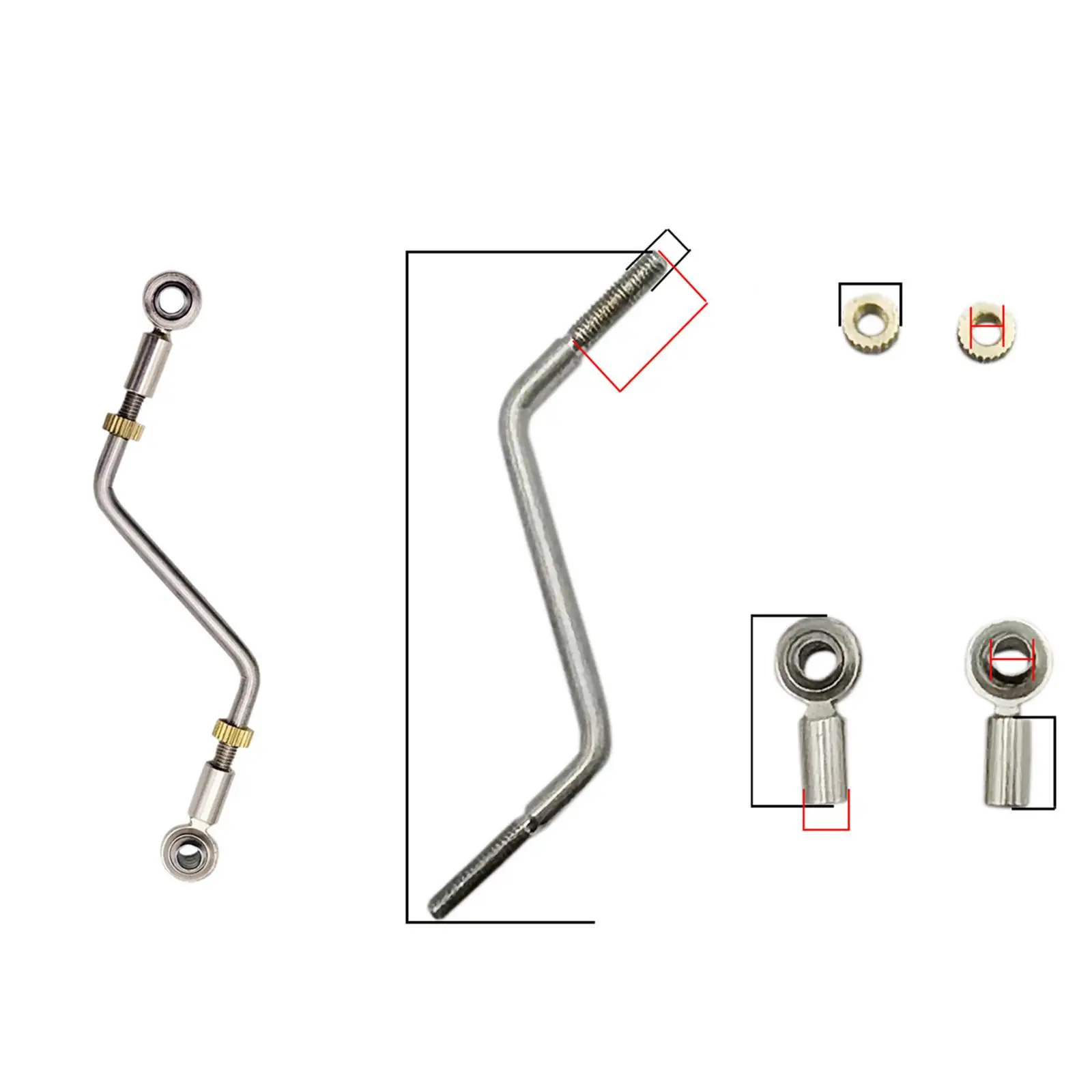 Pièces de rechange et de réparation pour instruments à vent en laiton : Tige de liaison, connecteur de clé robuste, ensemble de rotule universelle, matériel d'entretien