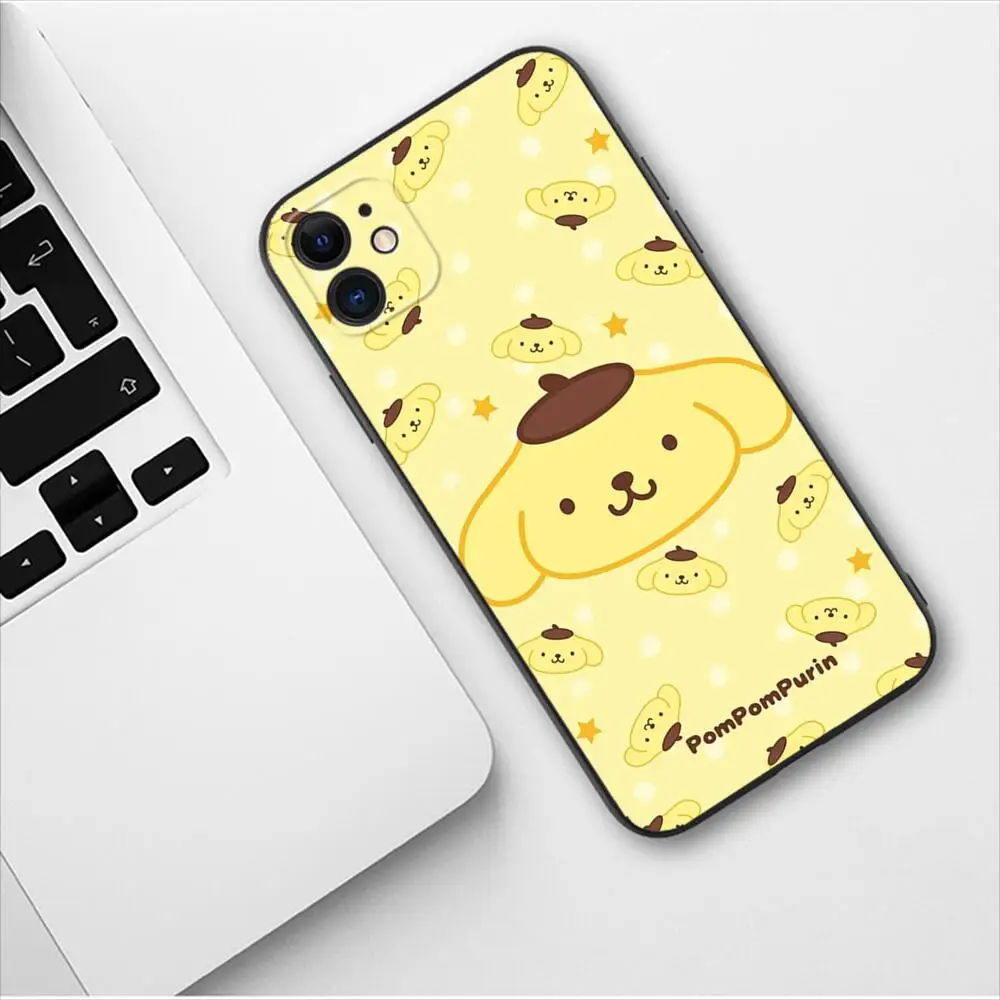 Sanurgente Pompompurin-Coque de téléphone pour Apple iPhone, Juste en TPU, Luxe, Mode, 13, 12, 11, 14, 15, Pro, Max, Mini, SE, Poly, X, XS, Max, 6S, 8, 7, Plus