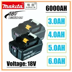 Makita Original Lithium ion Rechargeable Battery 18V 6000mAh 18v 6.0Ah drill Replacement Battery BL1860 BL1830 BL1850 BL1860B