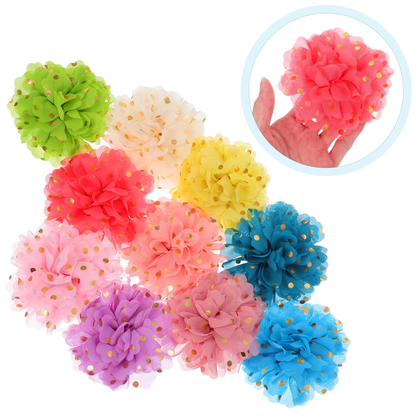 

10 Pcs Pet Decorative Collar Dog Wedding Flowers for Female Dogs Accessories with Attachment Fabric Cat