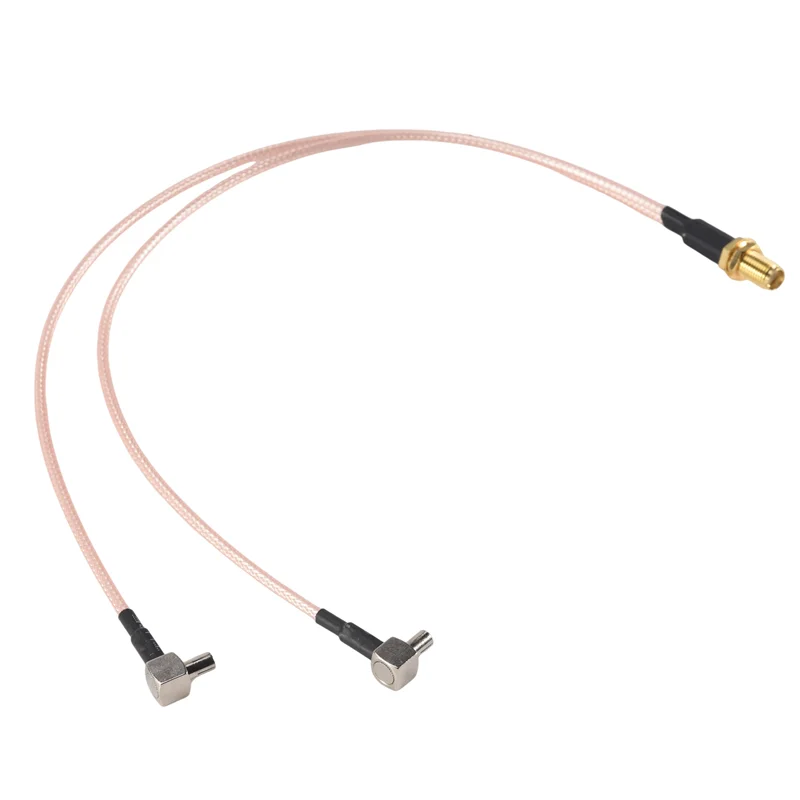 SMA Female Naar Y Type 2 X TS9 Male/CRC9 Male Connector Splitter Combiner Pigtail Kabel RG 316 30 CM Goud