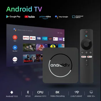 Android 13 Smart TV Box 8K HDR10+ Allwinner H313 64G 128G Dual Wifi BT5.0 Mediaspeler Netflix YouTube Mediaspeler Set-Top Box
