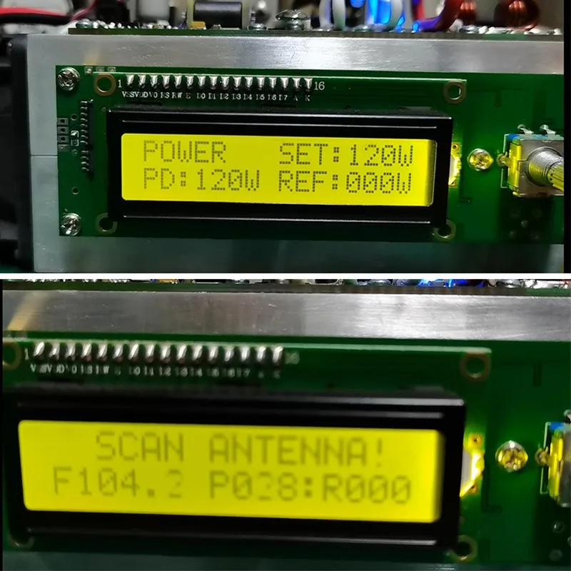 Nadajnik FM 0-120W 87.5-108MHz Nadajnik Radiowy FM z Pełną Ochroną Obsługuje Karty SD MP3