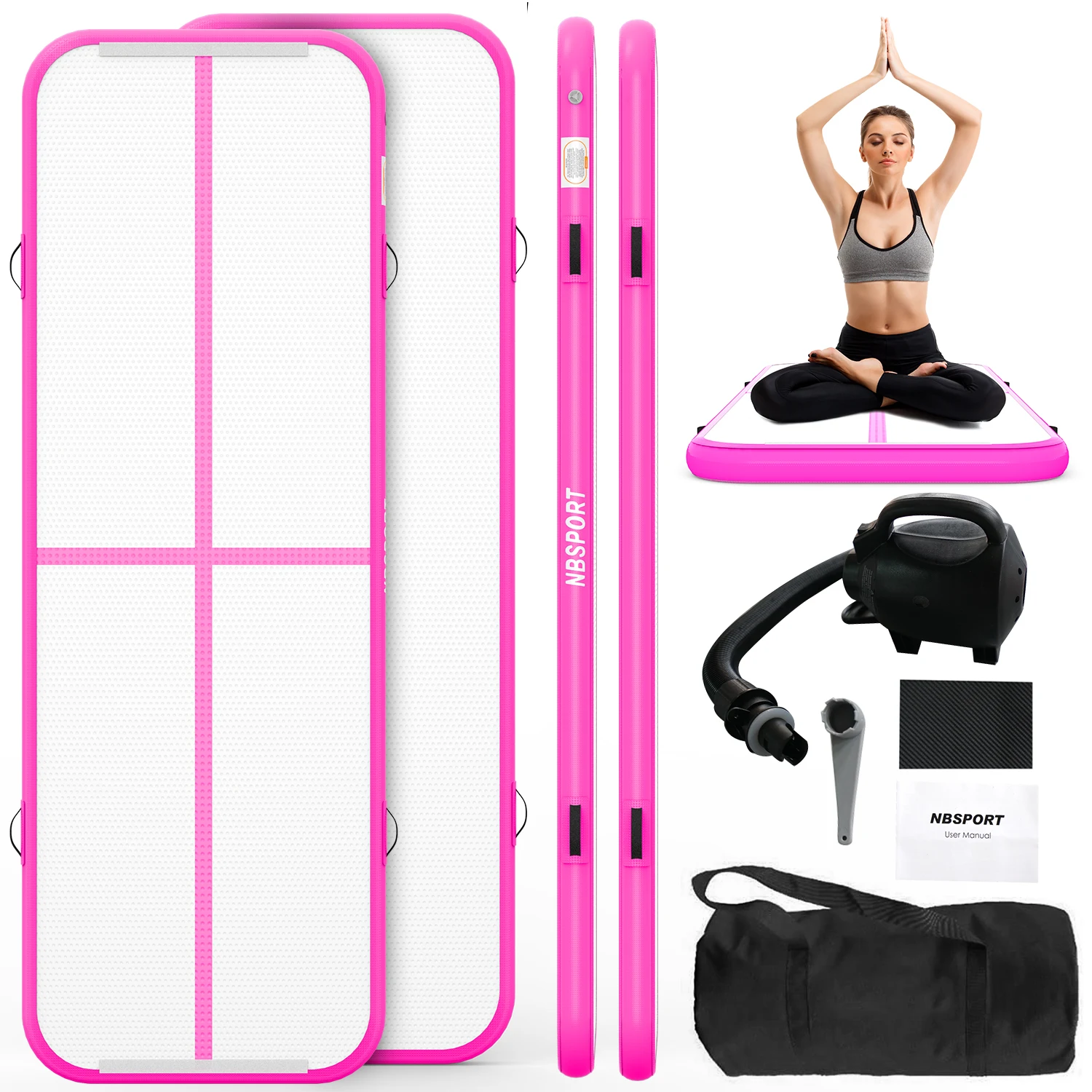 

Gymnastics Sporting Inflatable Mat Track Tumbling Mat Inflatable Cheerleading Gymnastics Landing Air Mat Track 1