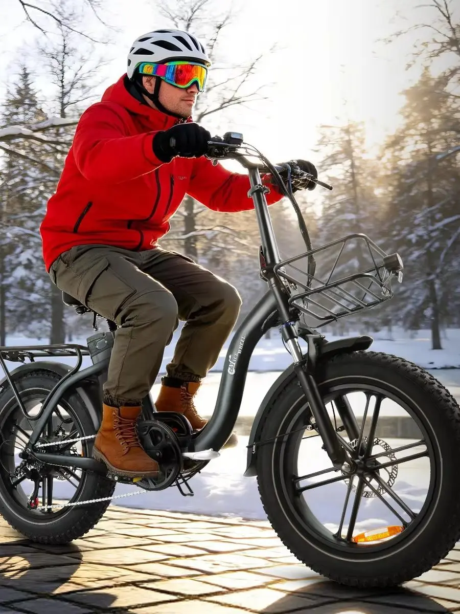 Klappbares Elektrofahrrad 48V 30AH LG-Batterie, Reichweite 100km+ E-Bike für Erwachsene, Elektrofahrrad mit dicken Reifen, City-E-Bike