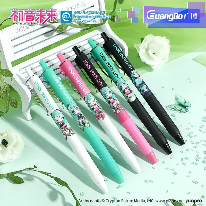 Imagem -04 - Hatsune Miku Neutro Gel Pen Caneta de Escrita de Estudante Adolescente Bonito Papelaria de Embalagem Independente Alta Beleza Atacado 24 Pcs