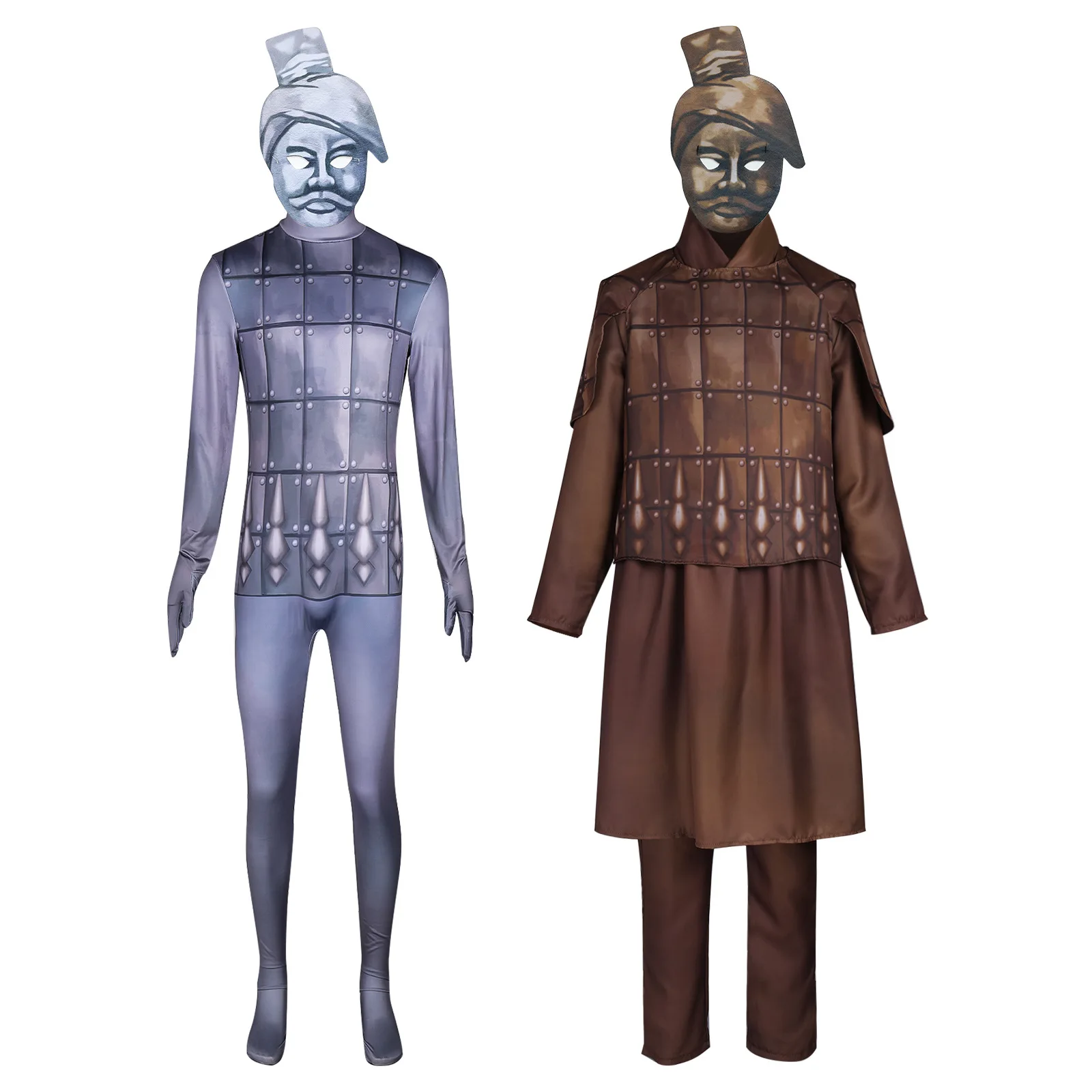 

Halloween Terracotta Warrior Cosplay Costume Stage Performance Outfit Women's Traditional Chinese Clothing Festival Dress