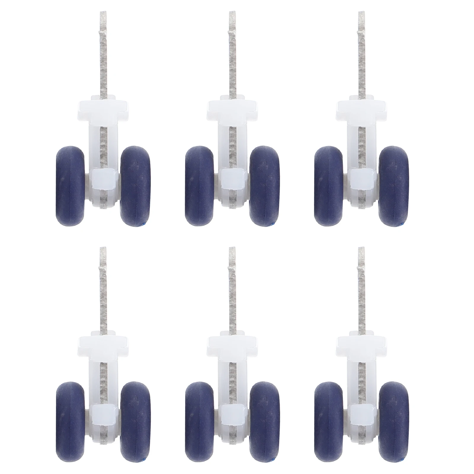 

6 Pcs Curtain Track Wheel Silent Runner Drapery Gliders Hooks for Window Decor Accessories Hardware Home Decor